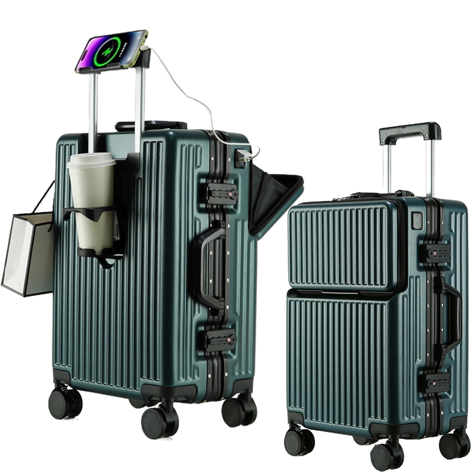Amazon.com: 2-Piece Hardshell Zipperless Luggage Set, 20/26